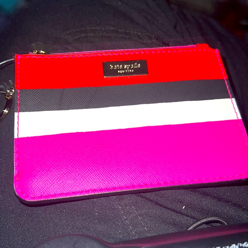 Kate Spade zipper card hold with key ring
